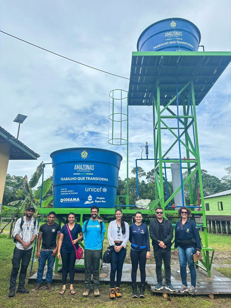 Cosama e Unicef realizam visita técnica em comunidades de Alvarães para tratar sobre Saneamento Rural