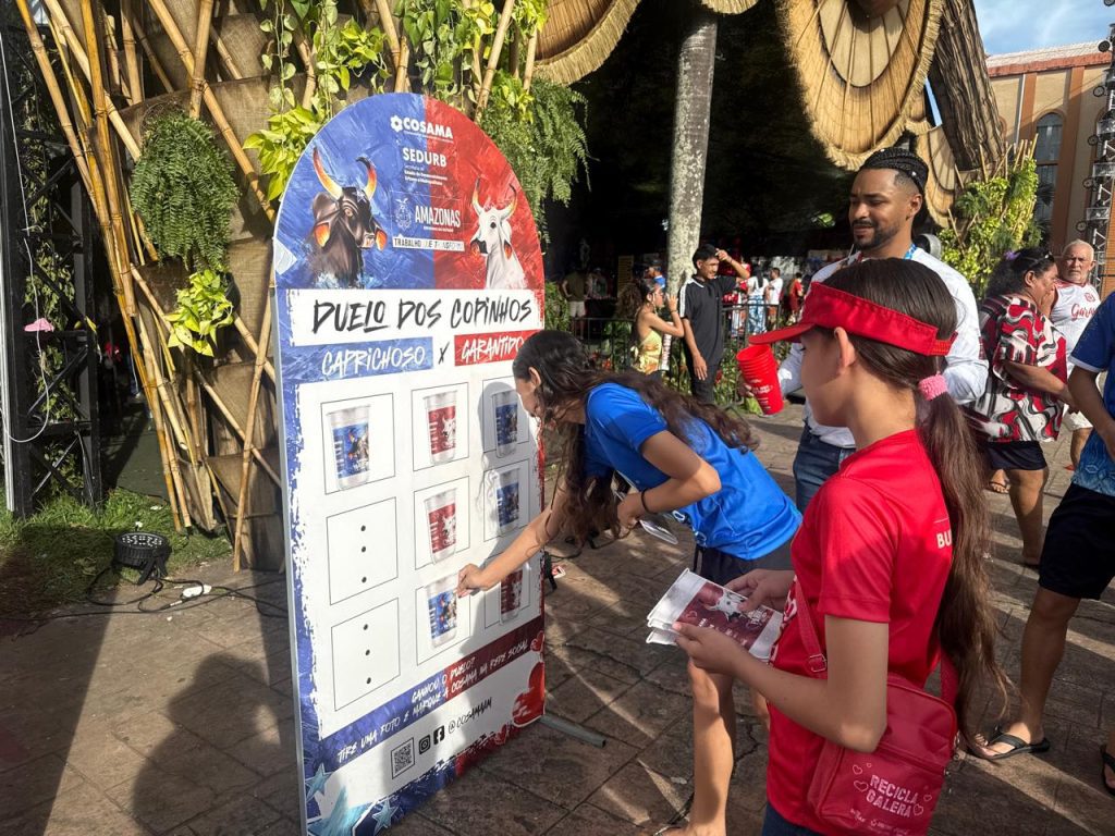 Festival de Parintins 2025: Cosama instala espaço instagramável com purificadores de água no Turistódromo
