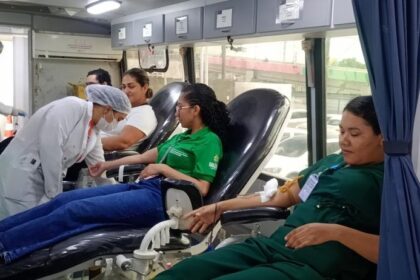 Mobilização do HPS Platão Araújo e FHemoam coleta 39 bolsas de sangue em quatro horas