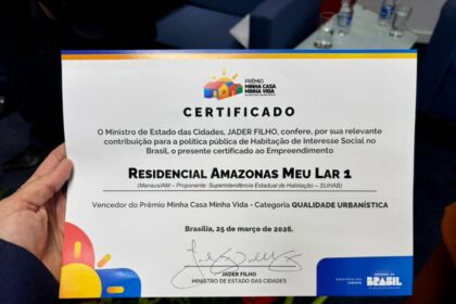 Governo do Amazonas recebe Prêmio Nacional de Qualidade Urbanística do Ministério das Cidades por residencial no bairro Compensa