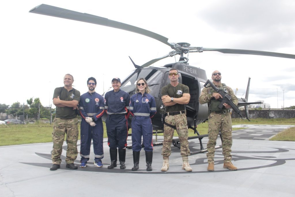 Serviço aéreo da SSP-AM resgata idosa com insuficiência respiratória em comunidade rural