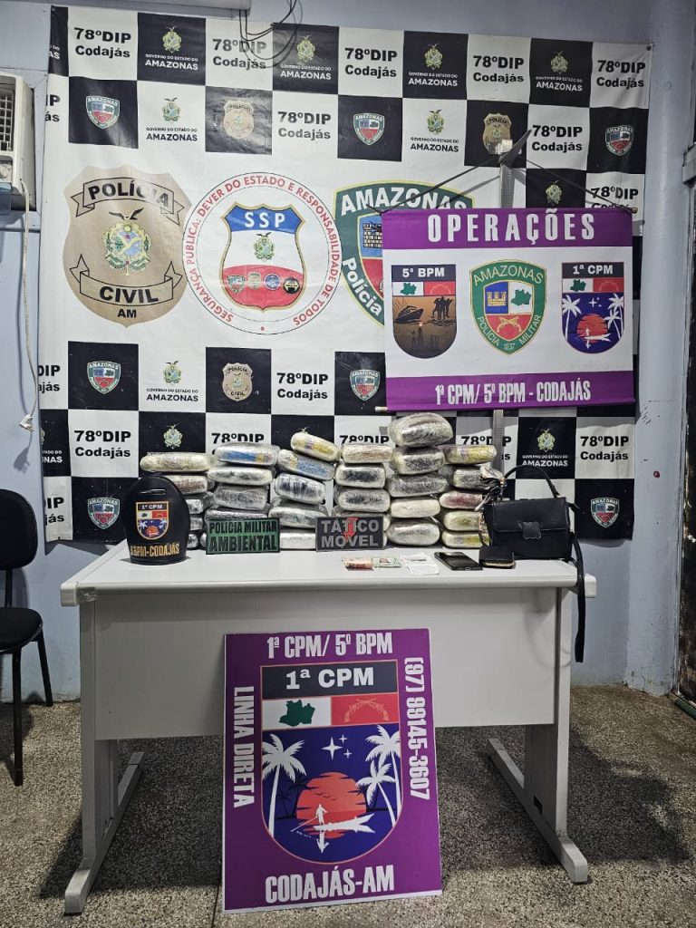 Forças de Segurança do Amazonas apreendem 30 quilos de drogas em Codajás e causam prejuízo de R$ 600 mil ao crime organizado