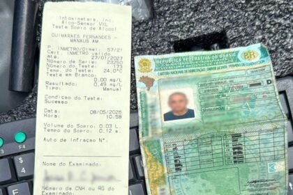 Operação Segurança Presente: Detran-AM flagra condutor embriagado e outro com CNH incompatível com veículo