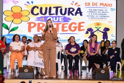 Primeira-dama Thaisa Cidade participa de ato público de combate ao abuso e à exploração sexual de crianças e adolescentes
