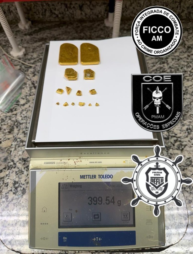 Operação Segurança Presente: PMAM e Ficco/AM prendem homem com cerca de 400 gramas de ouro em bote