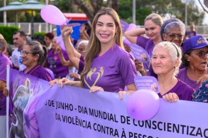 Em ação do Junho Violeta, primeira-dama Thaisa Cidade destaca importância da proteção à pessoa idosa