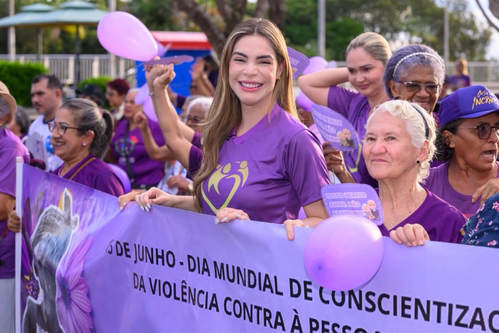 Em ação do Junho Violeta, primeira-dama Thaisa Cidade destaca importância da proteção à pessoa idosa