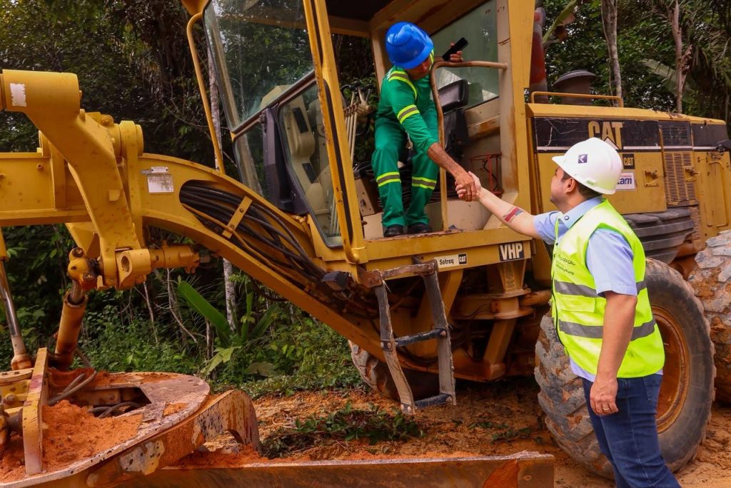Em Rio Preto da Eva, governador Roberto Cidade dá início à última etapa das obras de modernização da AM-010